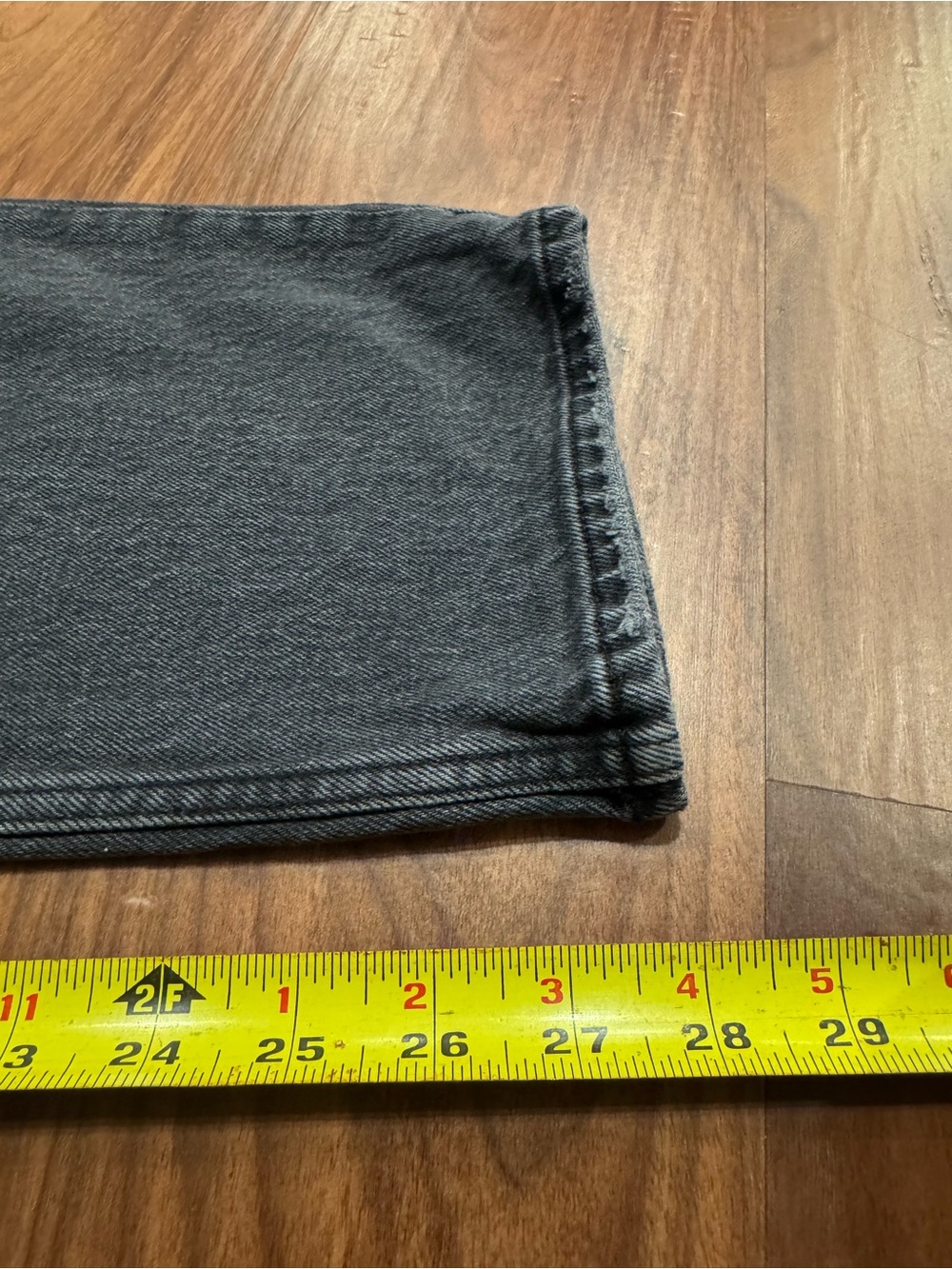 Abercrombie & Fitch Curve Love High Rise 90s Straight Jeans Black Wash Womens 29 - Picture 8 of 9